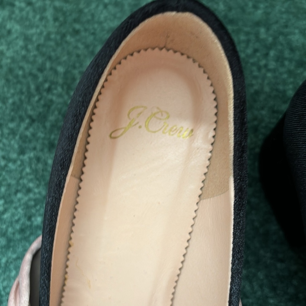 J. Crew Women's Black and Pink Bow Heels - Picture 2 of 7